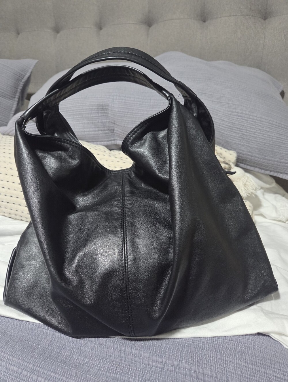 Vintage Furla Soft Leather Hobo Bag
